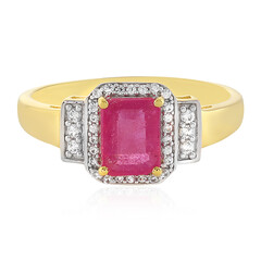 Bague en argent et Saphir rose de Madagascar