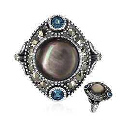 Bague en argent et Nacre (Annette classic)