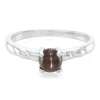 Bague en argent et Scapolite œil-de-chat