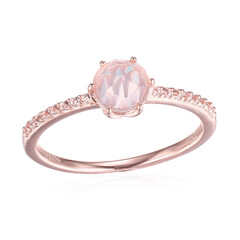 Bague en argent et Quartz rose