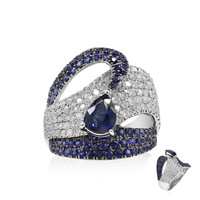 Bague en or et Saphir bleu (Estée Collection)