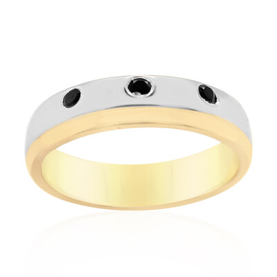 Bague pour homme en argent et Spinelle noir