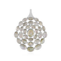 Pendentif en argent et Labradorite verte de Maniry (KM by Juwelo)