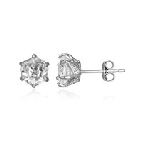 Boucles d'oreilles en argent et Topaze blanche