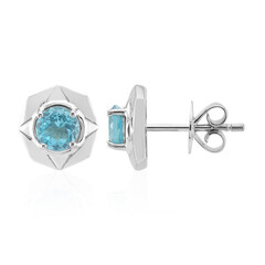 Boucles d'oreilles en argent et Apatite bleue (Pallanova)