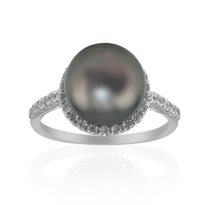 Bague en argent et Perle de culture de Tahiti (TPC)