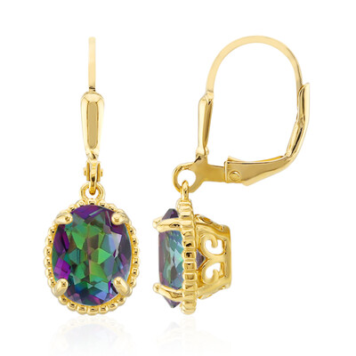 Boucles d'oreilles en argent et Quartz mystique