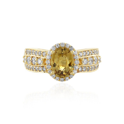 Bague en argent et Zircon jaune
