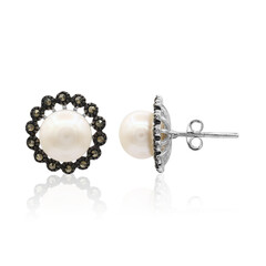 Boucles d'oreilles en argent et Perle de culture d'eau douce