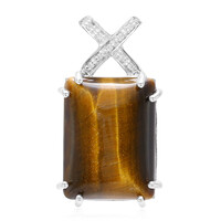 Pendentif en argent et Œil de Tigre