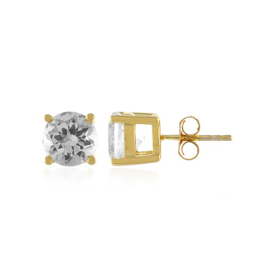 Boucles d'oreilles en argent et Topaze blanche