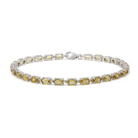 Bracelet en argent et Quartz champagne