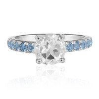 Bague en argent et Topaze blanche