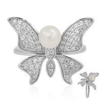Bague en argent et Perle de culture d'eau douce