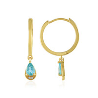 Boucles d'oreilles en argent et Apatite bleue