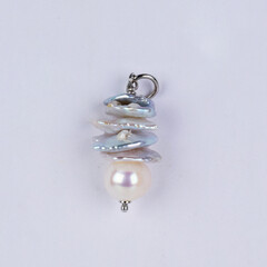 Pendentif en argent et Perle de culture d'eau douce