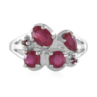 Bague en argent et Rubis de Madagascar