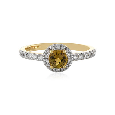 Bague en or et Tanzanite jaune