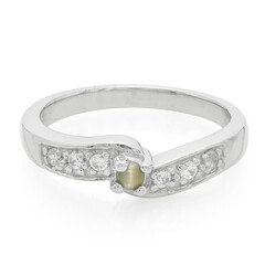 Bague en argent et Alexandrite œil-de-chat