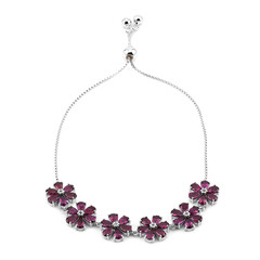 Bracelet en argent et Grenat Rhodolite