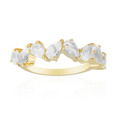 Bague en argent et Topaze blanche