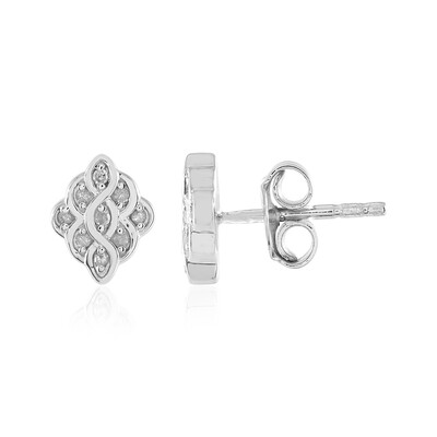 Boucles d'oreilles en argent et Diamant I2 (I)