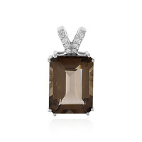 Pendentif en argent et Quartz fumé