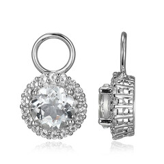 Boucles d'oreilles en argent et Topaze blanche