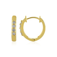 Boucles d'oreilles en argent et Diamant I4 (J)