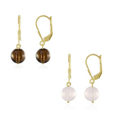Boucles d'oreilles en argent et Morganite