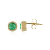 Boucles d'oreilles en or et Emeraude de Russie