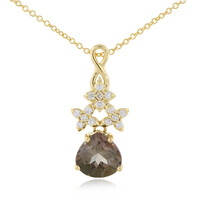 Collier en or et Tourmaline néon du Nigeria (AMAYANI)