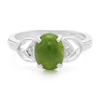 Bague en argent et Chrysoprase impériale