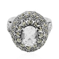 Bague en argent et Topaze blanche