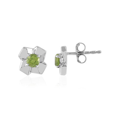 Boucles d'oreilles en argent et Péridot (de Melo)
