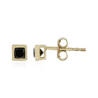 Boucles d'oreilles en or et Diamant noir