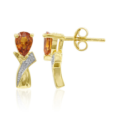 Boucles d'oreilles en or et Grenat Spessartite