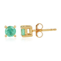 Boucles d'oreilles en argent et Emeraude de Russie