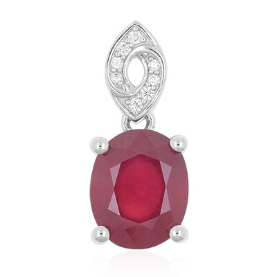 Pendentif en platine et Rubis de Madagascar
