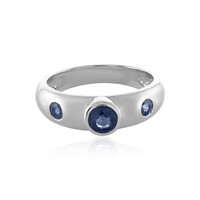 Bague en argent et Saphir bleu