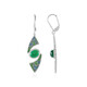 Boucles d'oreilles en argent et Onyx vert (Adela Silber)