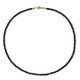 Collier en argent et Obsidienne dorée