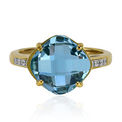 Bague en argent et Topaze bleu ciel