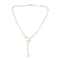 Collier en argent et Perle blanche de culture d'eau douce (TPC)