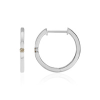 Boucles d'oreilles en or et VS2 Diamant Brun
