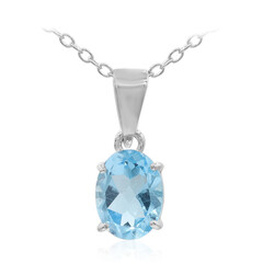 Collier en argent et Topaze bleu Suisse