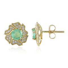 Boucles d'oreilles en or et Emeraude de Colombie (de Melo)
