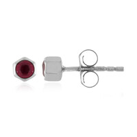 Boucles d'oreilles en argent et Rubis de Madagascar
