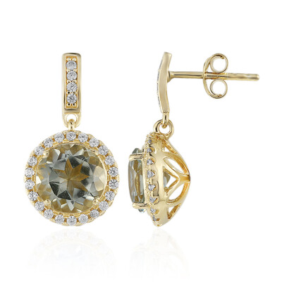 Boucles d'oreilles en argent et Améthyste verte