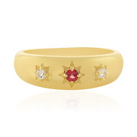 Bague en argent et Spinelle rouge noble
